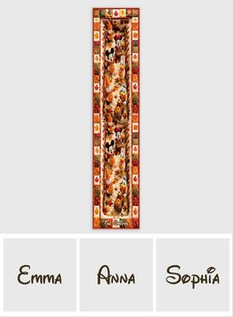 Autumn Vibes, Cartoon Mouse Fans Gift - Personalized Mouse Table Runner – view 6