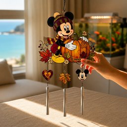 Magical Season - Personalized Mouse Wind Chime With Charm – view 3