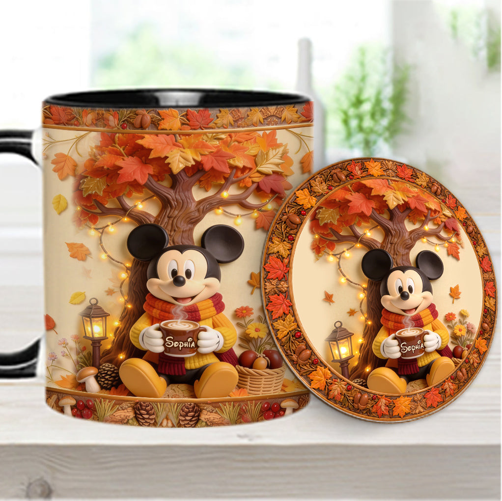 Fall Vibes - Personalized Mouse Accent Mug & Coaster – view 16