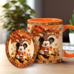 Fall Vibes - Personalized Mouse Accent Mug & Coaster – view 2