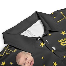 May The Course Be With You Daddy - Custom Faces - Personalized Photo Polo Shirt – view 7