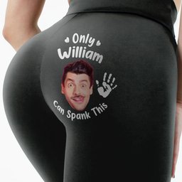 Only My Husband/ BF Can Spank This A$$ - Personalized Leggings – view 2
