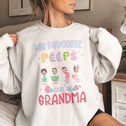 My Favorite Peeps Call Me Grandma - Personalized Photo Shirt – view 5