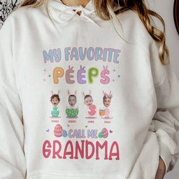 My Favorite Peeps Call Me Grandma - Personalized Photo Shirt – view 7