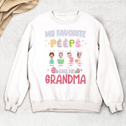 My Favorite Peeps Call Me Grandma - Personalized Photo Shirt – view 4