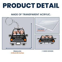 Keychain Custom Babies Face Drive Safe Daddy - Personalized Acrylic Photo Keychain – view 5