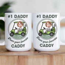 Gift From Your Favorite Caddies For #1 Golf Dad, Grandpa - Personalized Mug – view 4