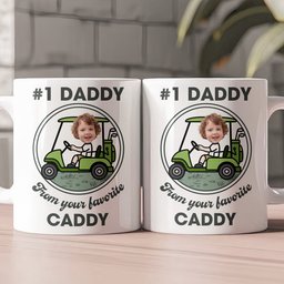 Gift From Your Favorite Caddies For #1 Golf Dad, Grandpa - Personalized Mug – view 2