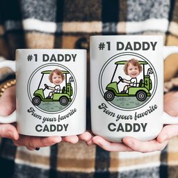 Gift From Your Favorite Caddies For #1 Golf Dad, Grandpa - Personalized Mug – view 5
