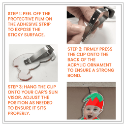 Drive Safe, Daddy, Papa, Mommy, Uncle - Upload Cute Kid's Photo - Personalized Acrylic Visor Clip – view 7