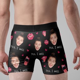 Are You Hungry Funny Gift For Him - Personalized Photo Men's Boxer Briefs – view 4