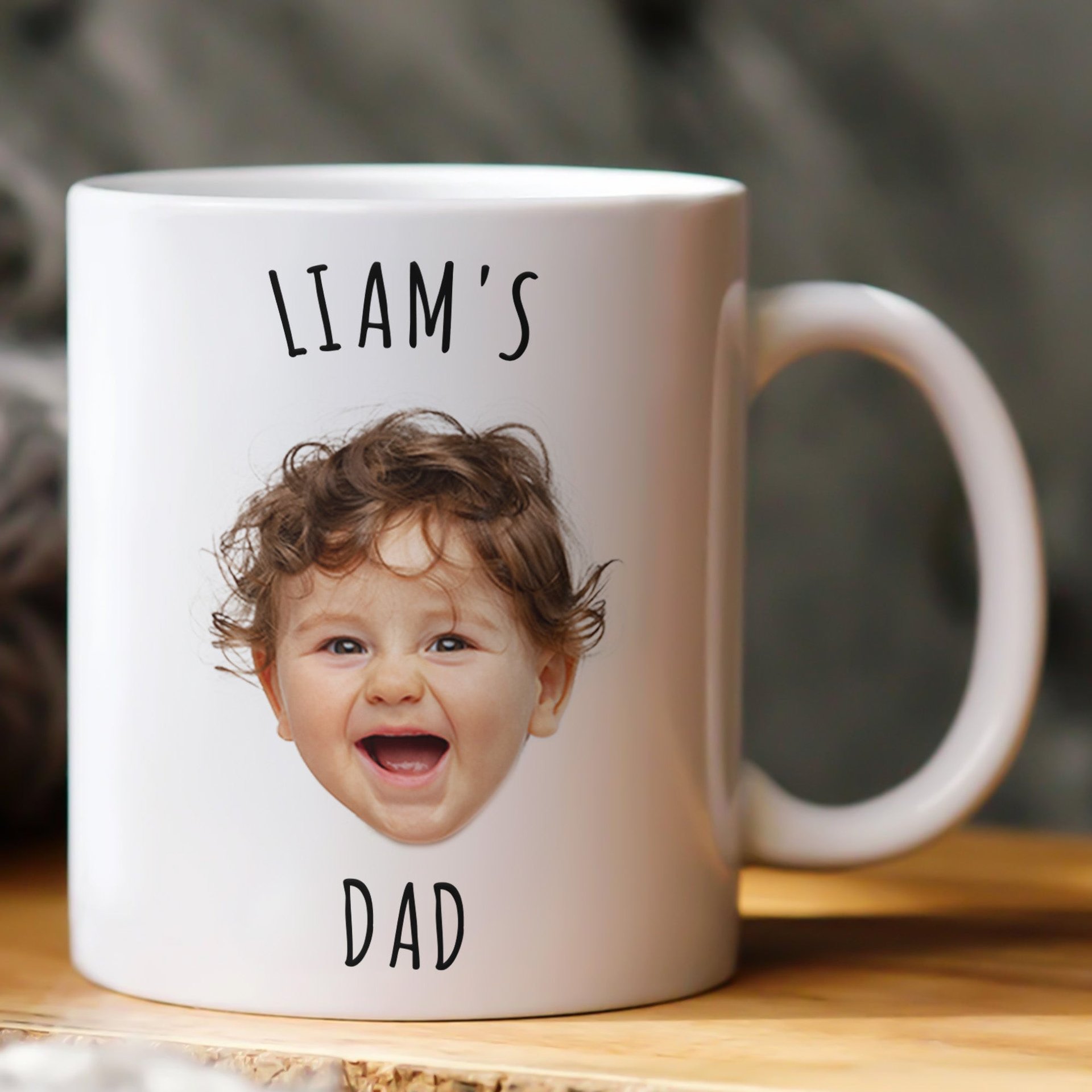 Custom Baby Face Gift For Family Mom Dad Grandparents - Personalized Photo Mug