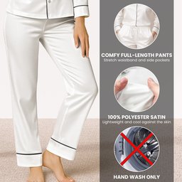 Custom Face Christmas Family Silly Xmas - Personalized Photo Satin Pajama Pants – view 6