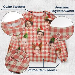 Custom Face Christmas Silly Family, Friends, Co-Workers - Personalized Ugly Sweater – view 5