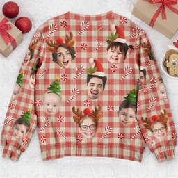 Custom Face Christmas Silly Family, Friends, Co-Workers - Personalized Ugly Sweater – view 6
