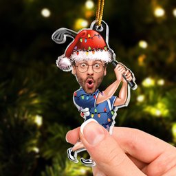 Golf Player - Personalized Acrylic Photo Ornament – view 6