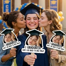 Graduation Custom Photo Funny - Personalized Graduation Fan – view 5
