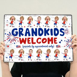 Grandma And Grandpa's House Funny Independence Day - Personalized Metal Sign – view 5