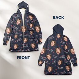 I Love My Wife, Honey.... - Personalized Photo Hooded Robe – view 6
