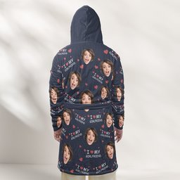 I Love My Wife, Honey.... - Personalized Photo Hooded Robe – view 4