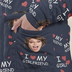 I Love My Wife, Honey.... - Personalized Photo Hooded Robe – view 5