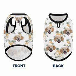 Summer Floral - Personalized Photo Dog Shirt – view 2