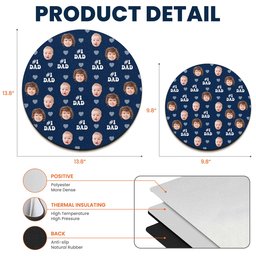 The #1 Dad Custom Kid Photo - Custom Shape Photo Mouse Pad – view 7