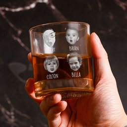 To Dad, Papa, Grandpa, Mom From The Reason You Drink - Personalized Whiskey Glass With Photo – view 5