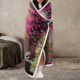 Unicorn Princess - Gifts For Daughters, Girls - Custom Face & Name - Personalized Photo Wearable Blanket Hoodie – view 5