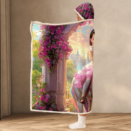 Unicorn Princess - Gifts For Daughters, Girls - Custom Face & Name - Personalized Photo Wearable Blanket Hoodie – view 4
