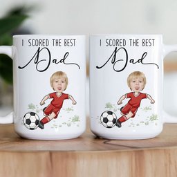 We Scored The Best Dad - Personalized Mug – view 3