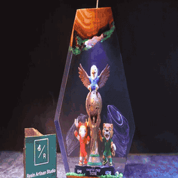 Handmade Resin World Cup Trophy Lamp, Luxury LED Football Diorama, Sports Fan Collectible Decor, Unique Soccer Gift, 2026 Wor