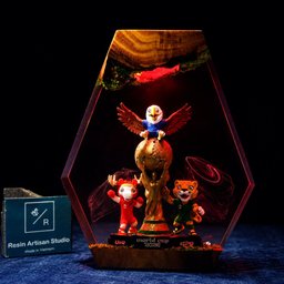 Handmade Resin World Cup Trophy Lamp, Luxury LED Football Diorama, Sports Fan Collectible Decor, Unique Soccer Gift, 2026 Wor