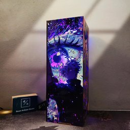 JJK wood box night light, JJK Led night light, JJK poster decor room, wood lamp, floor lamp, jjk game theme decor, jjk game c