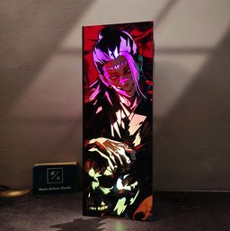 JJK wood box night light, JJK Led night light, JJK poster decor room, wood lamp, floor lamp, jjk game theme decor, jjk game c