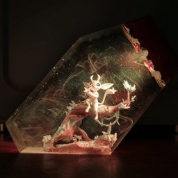 Custume O.ri and the B.lind Forest,Hot Anime, Epoxy Resin Lamp, Wood Lamp, Handmade Lamp, Game Gift, Video Game, Valentine's 