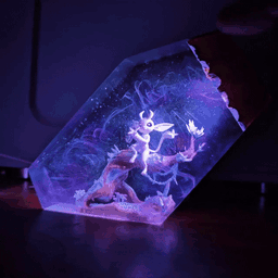 Custume O.ri and the B.lind Forest,Hot Anime, Epoxy Resin Lamp, Wood Lamp, Handmade Lamp, Game Gift, Video Game, Valentine's 