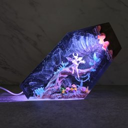 Custume O.ri and the B.lind Forest,Hot Anime, Epoxy Resin Lamp, Wood Lamp, Handmade Lamp, Game Gift, Video Game, Valentine's 