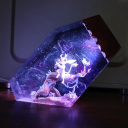 Custume O.ri and the B.lind Forest,Hot Anime, Epoxy Resin Lamp, Wood Lamp, Handmade Lamp, Game Gift, Video Game, Valentine's 