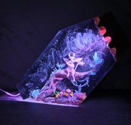 Custume O.ri and the B.lind Forest,Hot Anime, Epoxy Resin Lamp, Wood Lamp, Handmade Lamp, Game Gift, Video Game, Valentine's 