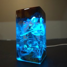 Custumer night light, Epoxy Resin Night lamp, Handmade lamp, Housewarming Gift, Father's day Gift, Unique lamp, Back to Schoo