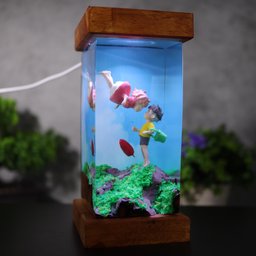 Mother's day Gift, Epoxy resin wood lamp famous anime, epoxy resin lamp, Custom Night Light, Housewarming gift, Birthday Gift