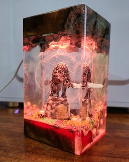 Custumer night light, Epoxy resin lamp, Resin Night lamp, Handmade lamp, Housewarming Gift, Father's day Gift, Unique lamp, –