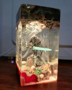 Custumer night light, Epoxy resin lamp, Resin Night lamp, Handmade lamp, Housewarming Gift, Father's day Gift, Unique lamp, –
