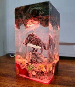Custumer night light, Epoxy resin lamp, Resin Night lamp, Handmade lamp, Housewarming Gift, Father's day Gift, Unique lamp, –