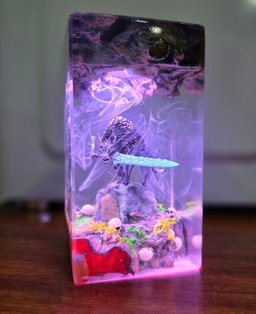 Custumer night light, Epoxy resin lamp, Resin Night lamp, Handmade lamp, Housewarming Gift, Father's day Gift, Unique lamp, –