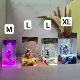 Custom resin lamp, Epoxy and Wooden Night Lights, Handmade gift, Home Decor, Ocean Resin Lamp, Birthday Gifts, Gifts for dad,