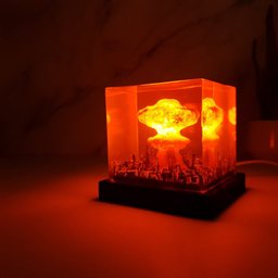 Nuclear Explosion Bomb Diorama, model LIGHT night lamp nuke fallout little boy , Atomic bomb Lamp, handmade light shade – vie
