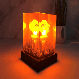 Nuclear Explosion Bomb Diorama, model LIGHT night lamp nuke fallout little boy , Atomic bomb Lamp, handmade light shade – vie