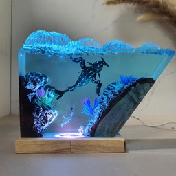 Ilu ft Kiri Avatar 2, Way of the Water, Avatar 2, handmade light shade, Lighting Home Decor, Birthday Gifts, Gifts for Mom, c